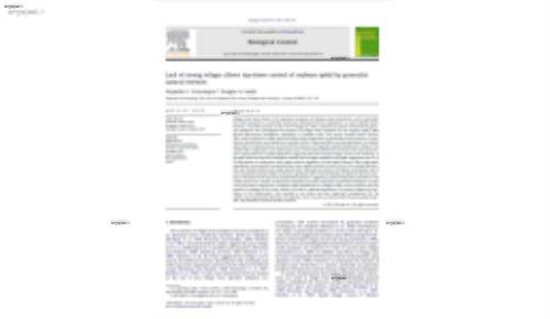 Lack of strong refuges allows top-down control of soybean aphid by generalist natural enemies